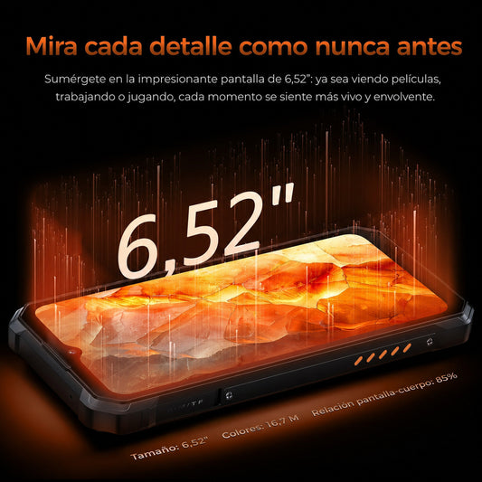 OUKITEL WP53 Pro 4G: teléfono resistente con pantalla FHD+ de 6,52'', batería de 11.000 mAh, cámara de 50 MP, Android 15 y 8 GB+512 GB
