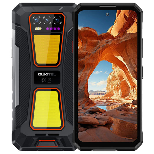 OUKITEL WP58 Pro 5G Rugged Phone 6.7-inch 10,000mAh Battery 64MP Camera Camping Light Android 15(8GB+512GB NFC)