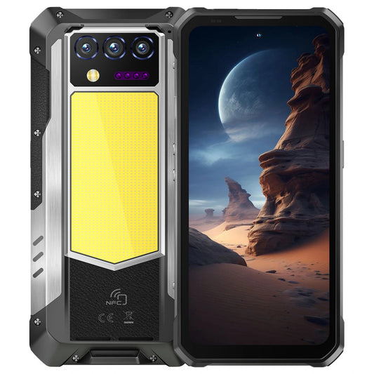 OUKITEL WP100 Plus 4G Rugged Phone 33000mAh Battery 1200-Lumen Camping Light