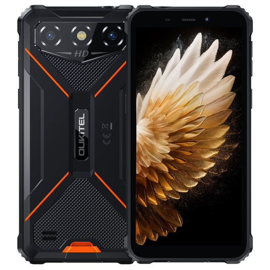 OUKITEL G3-EV Rugged Phone 6'' HD+ Display 6300mAh Big Battery 13MP Camera Android 14(4GB+128GB)
