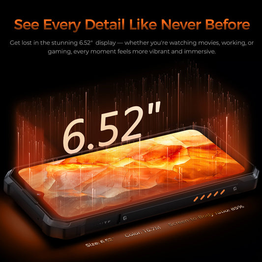 OUKITEL WP53 S 4G Rugged Phone 6.52'' FHD+ Display 11000mAh Big Battery 50MP Camera Android 15(4GB+128GB NFC)